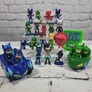 PJ Masks Character Figures Large Lot 24pcs Catboy Gekko Owelette Cars
